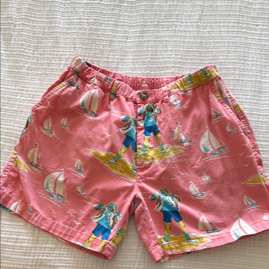 Pink Nautical Print Shorts